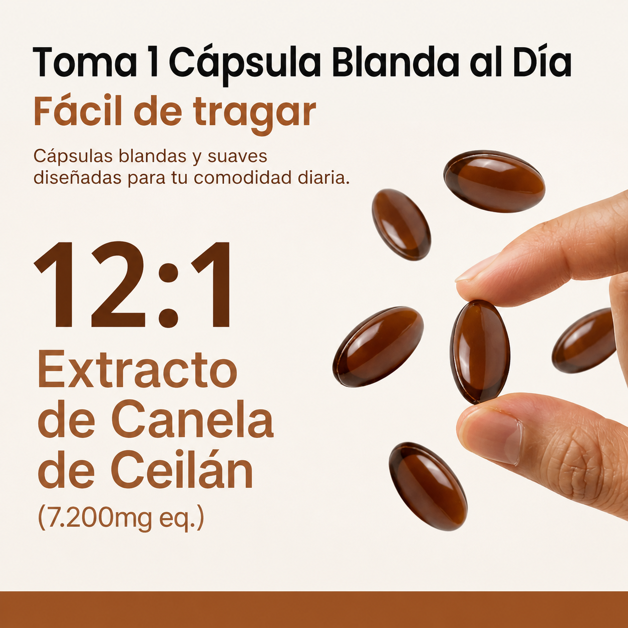 Canela de Ceilán con aceite MCT (7200 mg)