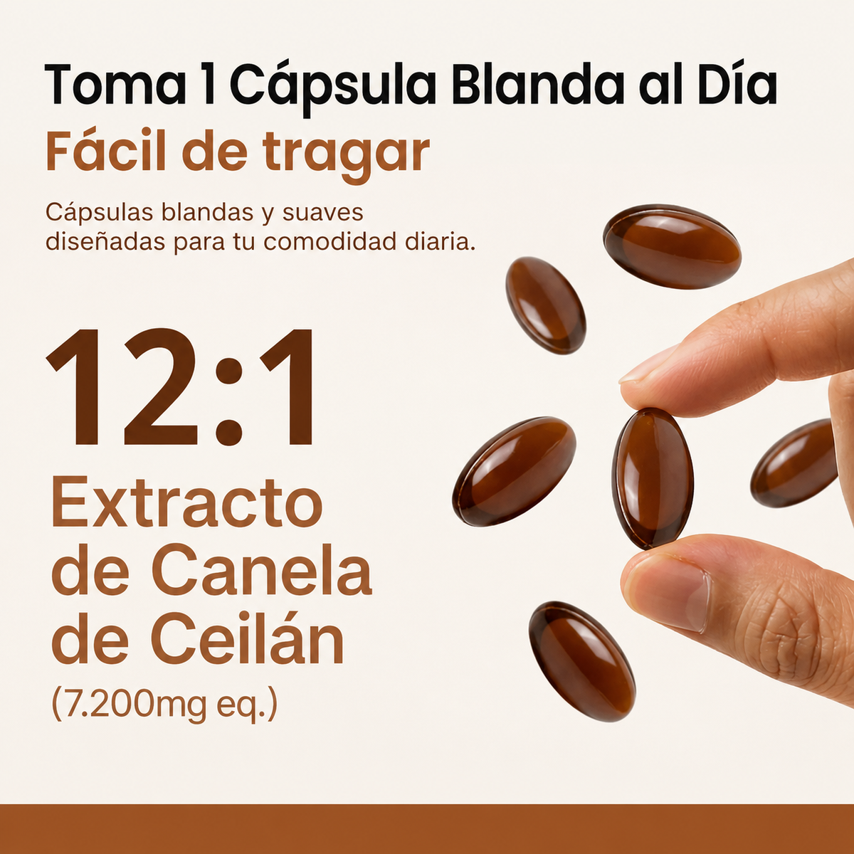 Canela de Ceilán con aceite MCT (7200 mg)