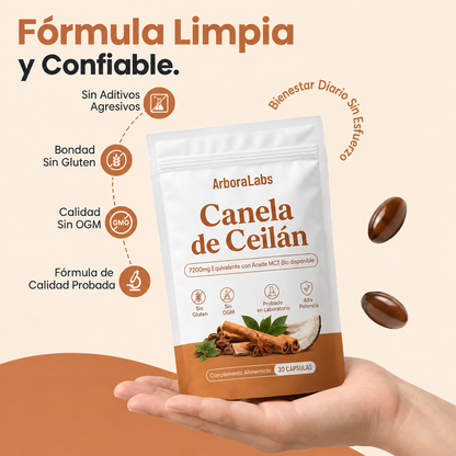 Canela de Ceilán con aceite MCT (7200 mg)